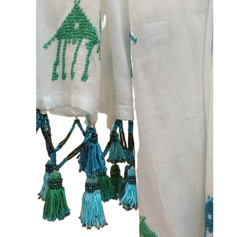 Sinai White Cotton Shawl