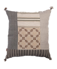 Gray Cushion with Tassels