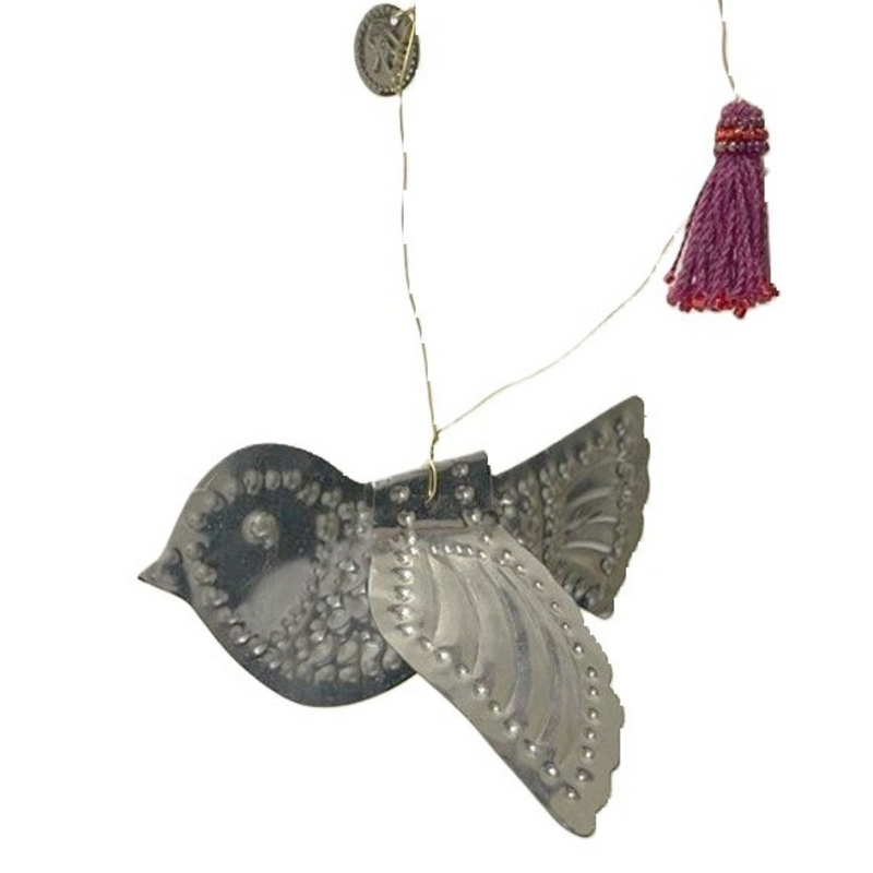 Metal Sparrow Festive Ornaments