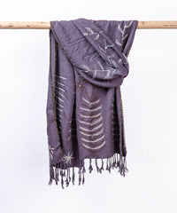 Embroidered Hand Woven Cotton Shawl