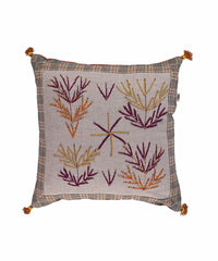 Floral Patchwork Cushion with Tassels