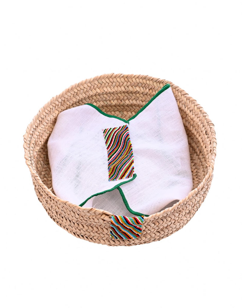 Weaved Bread Basket with Food Cover