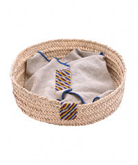 Weaved Bread Basket with Food Cover