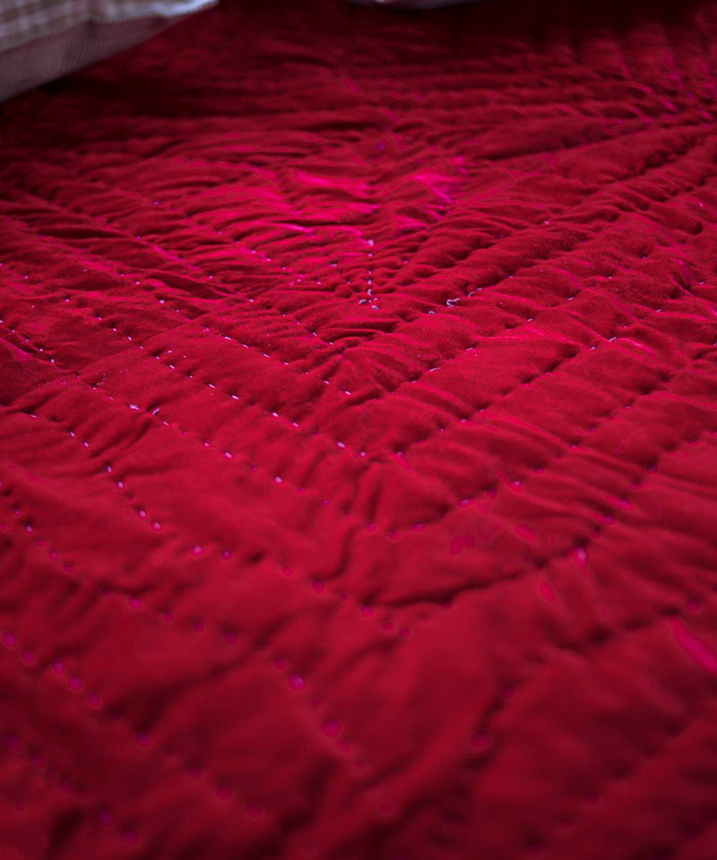 Red Velvet Bedcover