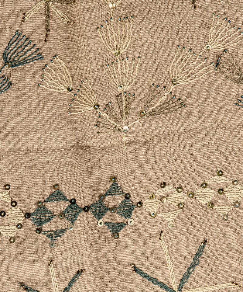 Linen Embroidered Shawl