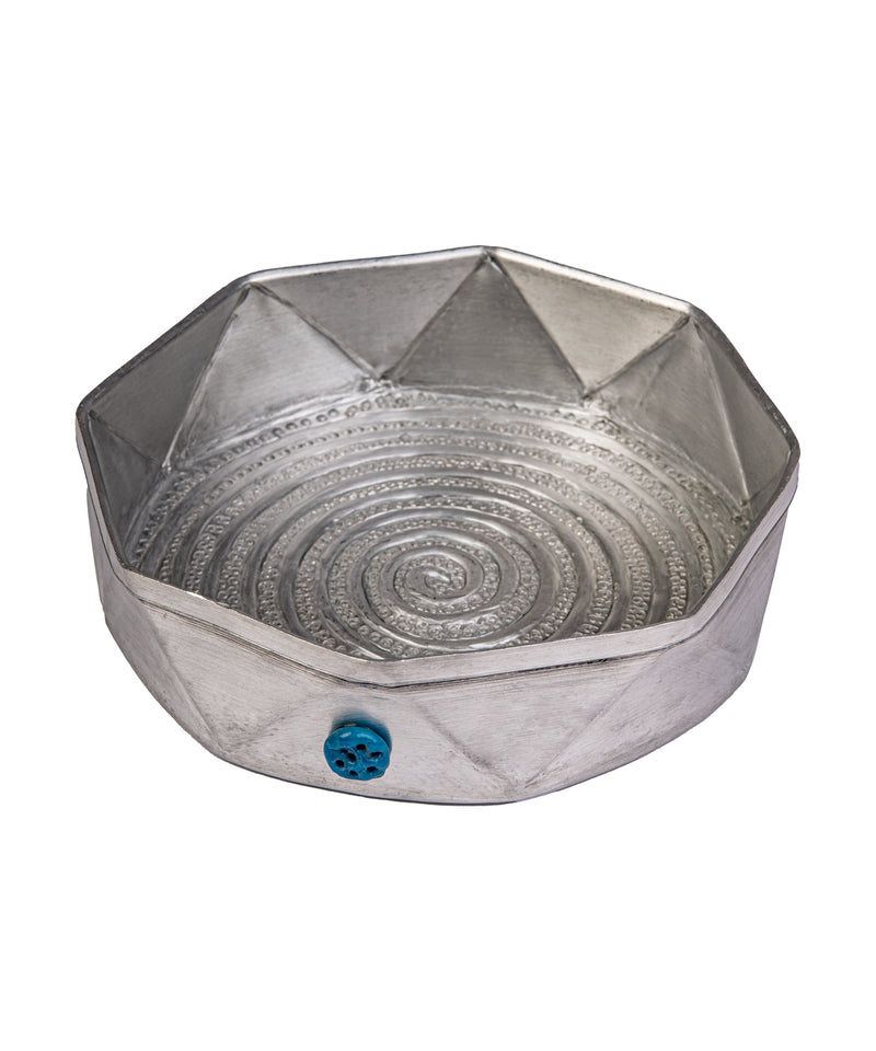 Metal Bowl with Triangles